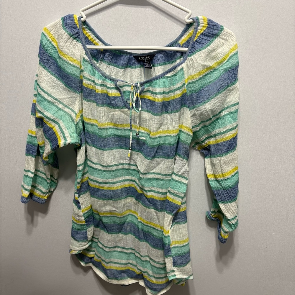 Chaps Women's Multicolor Striped Blouse